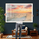 Sunset Beach Wall Art Canvas Print – Soft Coastal by MyGreatCanvas | Canvas Wall Art Prints | Photo Prints & Wall Decor