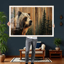 Grizzly Bear Wall Art Canvas Print, Rustic Wildlife Bear by MyGreatCanvas | Canvas Wall Art Prints | Photo Prints & Wall Decor