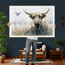 Abstract Highland Cow Animal Wall Art Canvas Print by MyGreatCanvas | Canvas Wall Art Prints | Photo Prints & Wall Decor