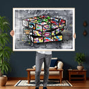 Graffiti Cube Abstract Street Art Wall Art Canvas Print by MyGreatCanvas | Canvas Wall Art Prints | Photo Prints & Wall Decor