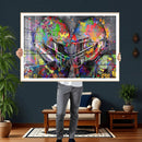 Graffiti Football Helmets Wall Art Canvas Print, Urban by MyGreatCanvas | Canvas Wall Art Prints | Photo Prints & Wall Decor