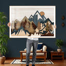 Wood Style Mountain Wall Art Canvas Print, Layered Wood by MyGreatCanvas | Canvas Wall Art Prints | Photo Prints & Wall Decor
