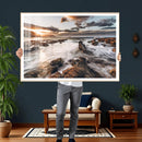 Rocky Coast Ocean Sunset Wall Art Canvas Print, Dramatic by MyGreatCanvas | Canvas Wall Art Prints | Photo Prints & Wall Decor