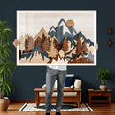 Layered Wooden Mountain Wall Art Canvas Print, Modern Rustic by MyGreatCanvas | Canvas Wall Art Prints | Photo Prints & Wall Decor
