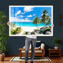 Tropical Beach Wall Art Canvas Print, Palm Tree Ocean by MyGreatCanvas | Canvas Wall Art Prints | Photo Prints & Wall Decor