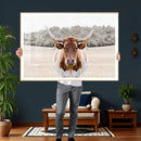 Texas Longhorn Bull Wall Art Canvas Print, Rustic Western by MyGreatCanvas | Canvas Wall Art Prints | Photo Prints & Wall Decor