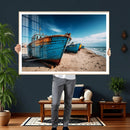 Coastal Fishing Boats Wall Art Canvas Print, Sunset Beach by MyGreatCanvas | Canvas Wall Art Prints | Photo Prints & Wall Decor