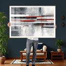 Gray Red Abstract Wall Art Canvas Print, Modern Abstract by MyGreatCanvas | Canvas Wall Art Prints | Photo Prints & Wall Decor