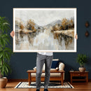 Abstract Landscape Wall Art Canvas Print, Modern Lake by MyGreatCanvas | Canvas Wall Art Prints | Photo Prints & Wall Decor