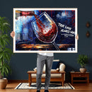 Red Wine Splash Abstract Wall Art Canvas Print, Modern Wine by MyGreatCanvas | Canvas Wall Art Prints | Photo Prints & Wall Decor