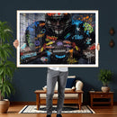 Graffiti American Football Player Street Art Wall Art Canvas by MyGreatCanvas | Canvas Wall Art Prints | Photo Prints & Wall Decor