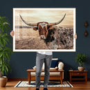 Texas Longhorn Wall Art Canvas Print – Western Cattle Ranch by MyGreatCanvas | Canvas Wall Art Prints | Photo Prints & Wall Decor