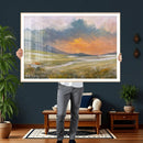 Mountain Sunset Wall Art Canvas Print Vintage Landscape by MyGreatCanvas | Canvas Wall Art Prints | Photo Prints & Wall Decor