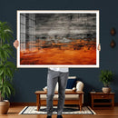 Black Orange Abstract Wall Art Canvas Print Modern Textured by MyGreatCanvas | Canvas Wall Art Prints | Photo Prints & Wall Decor
