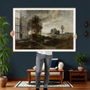 Adolf Dressler Landscape of the Oder River Wall Art Canvas by MyGreatCanvas | Canvas Wall Art Prints | Photo Prints & Wall Decor