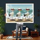 Funny Seagull Wall Art Canvas Print Beach Birds With by MyGreatCanvas | Canvas Wall Art Prints | Photo Prints & Wall Decor