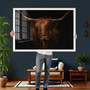 Highland Cow Wall Art Canvas Print – Moody Dark Rustic by MyGreatCanvas | Canvas Wall Art Prints | Photo Prints & Wall Decor