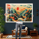 Yayoi Kusama Boho Mountain Landscape Large Wall Art, by MyGreatCanvas | Canvas Wall Art Prints | Photo Prints & Wall Decor