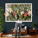 Vintage Birds and Flowers Wide Wall Art: Extra Large by MyGreatCanvas | Canvas Wall Art Prints | Photo Prints & Wall Decor