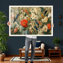Vintage Birds and Flowers Wall Art Canvas Print, Botanical by MyGreatCanvas | Canvas Wall Art Prints | Photo Prints & Wall Decor
