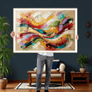 Geometric Abstract Wall Art Canvas Print, Orange Blue by MyGreatCanvas | Canvas Wall Art Prints | Photo Prints & Wall Decor