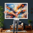 Lyrical Abstraction Wall Art Canvas Print, Orange Blue by MyGreatCanvas | Canvas Wall Art Prints | Photo Prints & Wall Decor