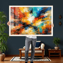 Lyrical Abstract Wall Art Canvas Print, Orange Blue Abstract by MyGreatCanvas | Canvas Wall Art Prints | Photo Prints & Wall Decor