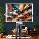 Lyrical Abstrac Wall Art Canvas Print, Orange Blue Abstract by MyGreatCanvas | Canvas Wall Art Prints | Photo Prints & Wall Decor
