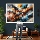 Geometric Abstract Wall Art Canvas Print, Orange Blue by MyGreatCanvas | Canvas Wall Art Prints | Photo Prints & Wall Decor
