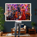 Jazz Band Canvas Wall Art — Jazz Club Singer Saxophone Print by MyGreatCanvas | Canvas Wall Art Prints | Photo Prints & Wall Decor