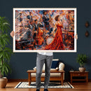 Jazz Band Canvas Wall Art — Jazz Club Singer Saxophone Print by MyGreatCanvas | Canvas Wall Art Prints | Photo Prints & Wall Decor