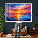 Colorful Knife Ocean Sunset Canvas — Orange Pink Teal by MyGreatCanvas | Canvas Wall Art Prints | Photo Prints & Wall Decor
