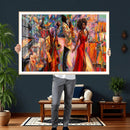 African American Jazz Singer Canvas Art — Red Dress Black by MyGreatCanvas | Canvas Wall Art Prints | Photo Prints & Wall Decor