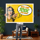 Pop Art Print Bathroom Sign Wall Art Canvas Print — Funny by MyGreatCanvas | Canvas Wall Art Prints | Photo Prints & Wall Decor