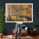 Gustav Klimt Golden Cityscape Wall Art Canvas Print, Framed by MyGreatCanvas | Canvas Wall Art Prints | Photo Prints & Wall Decor