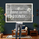 Home Sweet Home Sign Wall Art Canvas Print, Floral Farmhouse by MyGreatCanvas | Canvas Wall Art Prints | Photo Prints & Wall Decor