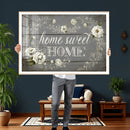 Home Sweet Home Wall Art Canvas Print, Floral Farmhouse by MyGreatCanvas | Canvas Wall Art Prints | Photo Prints & Wall Decor