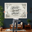 Home Sweet Home Wall Art Canvas Print, Floral Farmhouse by MyGreatCanvas | Canvas Wall Art Prints | Photo Prints & Wall Decor