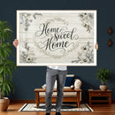 Home Sweet Home Wall Art Canvas Print, Floral Farmhouse by MyGreatCanvas | Canvas Wall Art Prints | Photo Prints & Wall Decor