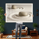 Zen Garden Stone Sand Canvas | Japanese Rock Garden Wall Art by MyGreatCanvas | Canvas Wall Art Prints | Photo Prints & Wall Decor