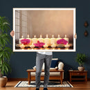 Spa Candles Orchid Canvas Print | Zen Wellness Relaxation by MyGreatCanvas | Canvas Wall Art Prints | Photo Prints & Wall Decor