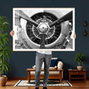 Vintage Propeller Plane Wall Art Canvas Print, Black and by MyGreatCanvas | Canvas Wall Art Prints | Photo Prints & Wall Decor