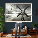 Vintage Airplane Wall Art Canvas Print, Black and White by MyGreatCanvas | Canvas Wall Art Prints | Photo Prints & Wall Decor