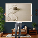 Zen Garden Stone Sand Canvas | Japanese Rock Garden Wall Art by MyGreatCanvas | Canvas Wall Art Prints | Photo Prints & Wall Decor