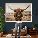 Texas Longhorn Bull Wall Art Canvas Print, Western Farmhouse by MyGreatCanvas | Canvas Wall Art Prints | Photo Prints & Wall Decor