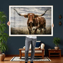 Texas Longhorn Canvas Wall Art Western Bull Desert Moody by MyGreatCanvas | Canvas Wall Art Prints | Photo Prints & Wall Decor