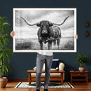 Texas Longhorn Canvas Wall Art Western Bull Desert Moody by MyGreatCanvas | Canvas Wall Art Prints | Photo Prints & Wall Decor