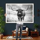 Texas Longhorn Canvas Wall Art Western Bull Desert Moody by MyGreatCanvas | Canvas Wall Art Prints | Photo Prints & Wall Decor