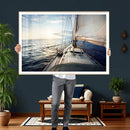 Sailboat Wall Art Canvas Print, Ocean Sunset Sailing Framed by MyGreatCanvas | Canvas Wall Art Prints | Photo Prints & Wall Decor