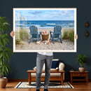 Large Beach Canvas Wall Art Coastal Adirondack Chairs Ocean by MyGreatCanvas | Canvas Wall Art Prints | Photo Prints & Wall Decor